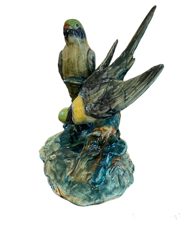 Stangl Pottery Double Parakeet Figurine #3582 Vintage Multicolored